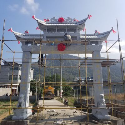 城鎮(zhèn)建設(shè)裝飾村口單門石牌坊