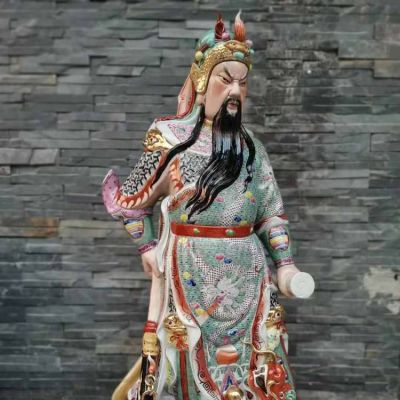 玻璃鋼寺廟家用武財(cái)神雕塑