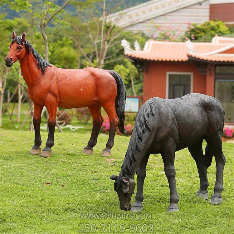 公園動(dòng)物園玻璃鋼仿真動(dòng)物馬雕塑