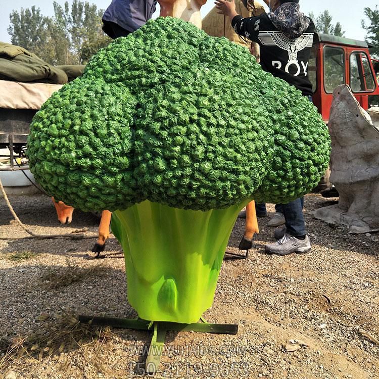 玻璃鋼仿真蔬菜，仿真西藍花雕塑