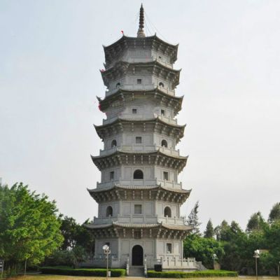 寺院廣場(chǎng)戶(hù)外青石多層寶塔