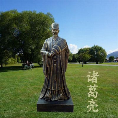 中國古代政治家諸葛亮玻璃鋼仿銅景區(qū)擺件