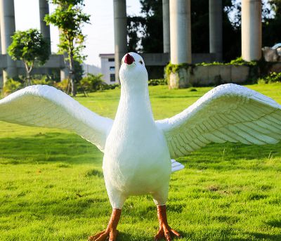 仿真動物園林景觀模型鴿子雕塑