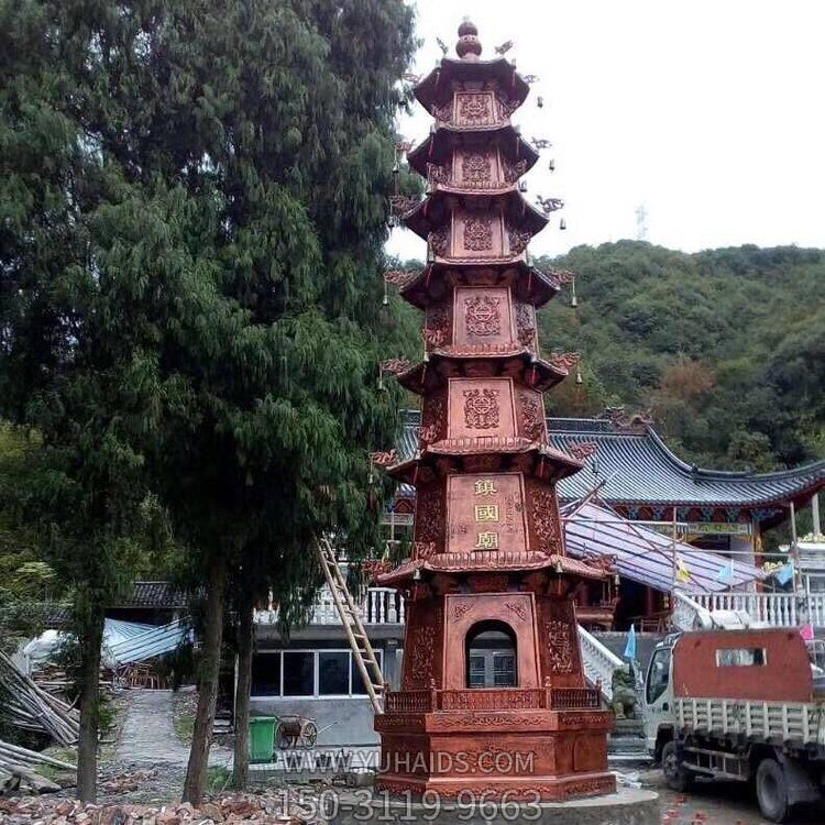 露天大型千佛塔寶鼎香爐 寺廟千佛塔雕塑