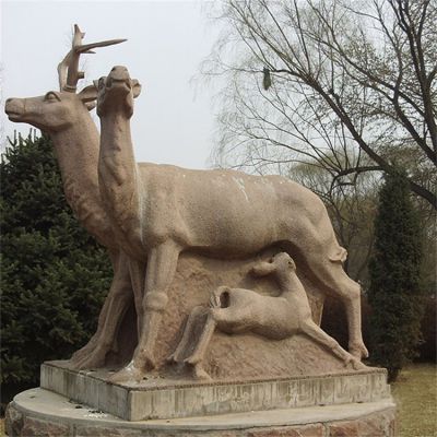 公園大理石石雕動物園林景觀擺件雕塑