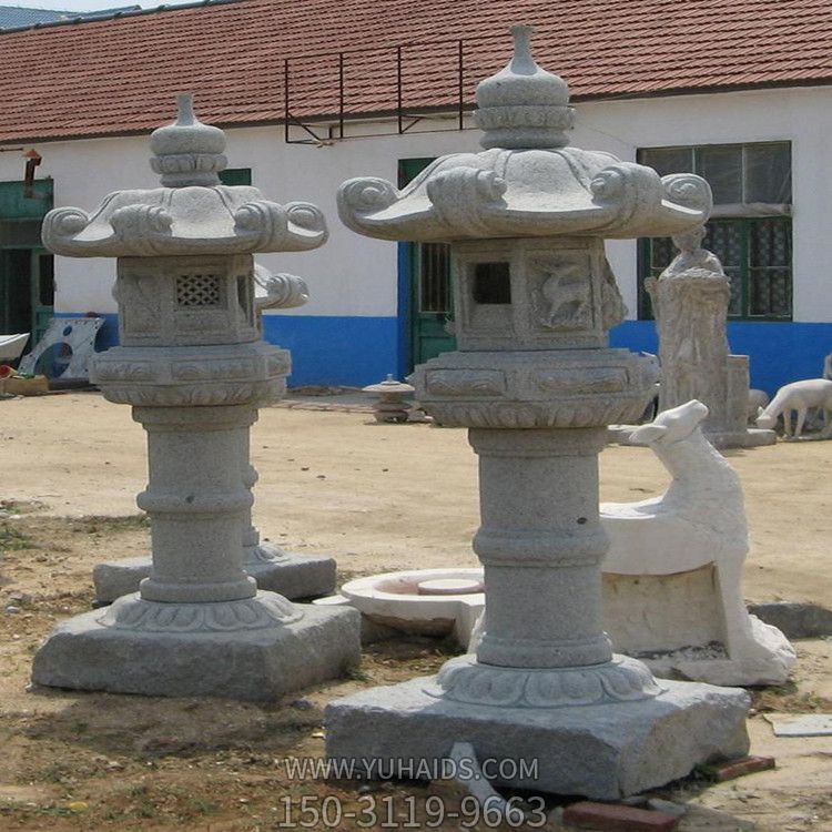 大理石庭院鏤空石燈漢白玉公園景區(qū)燈擺件雕塑