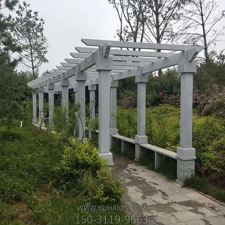 大理石花架，公園過道花架子雕塑