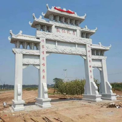 大型古建筑戶(hù)外景區(qū)牌樓雕塑